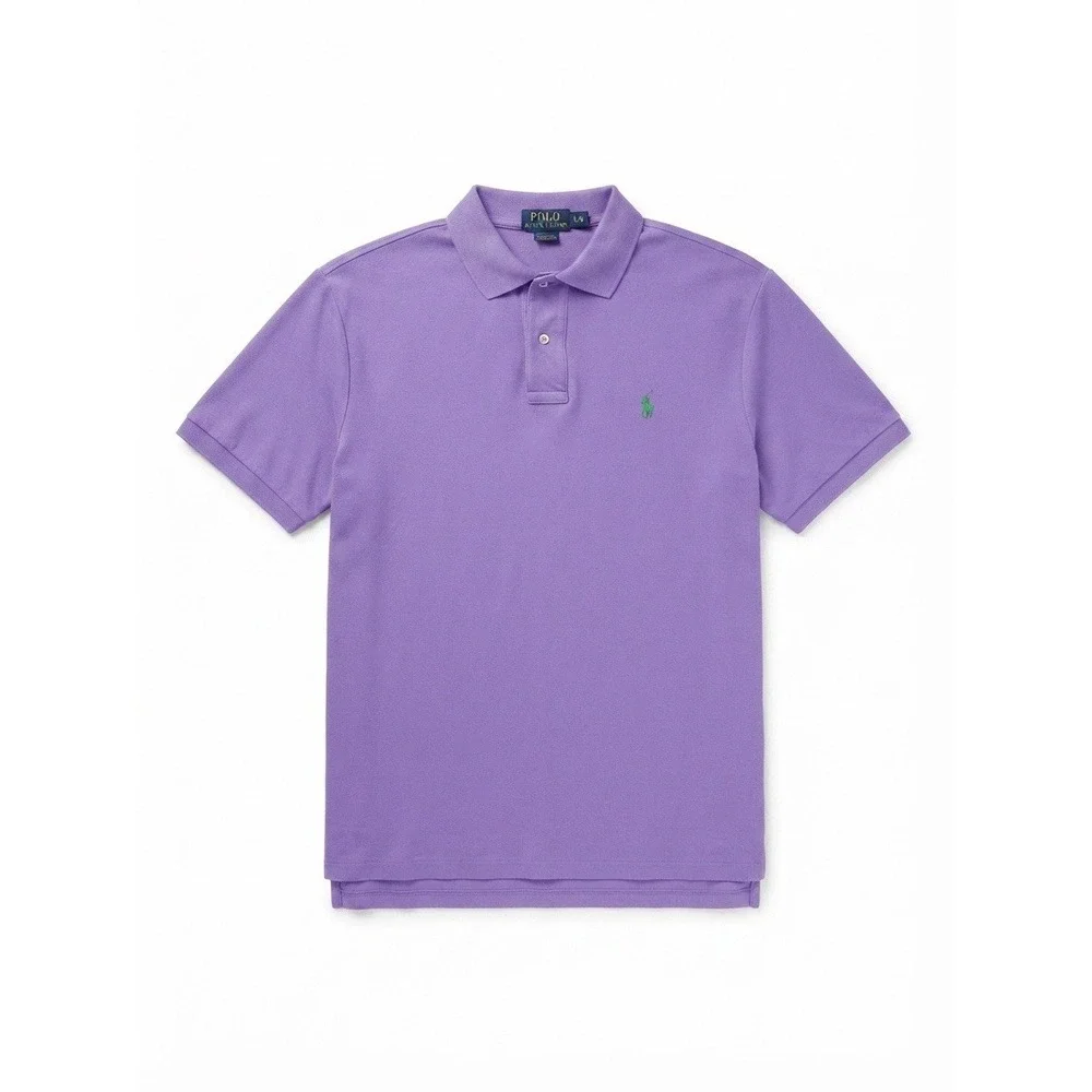 vtg polo ralph lauren polo shirt Purple logo pony preppy Classic L Men's